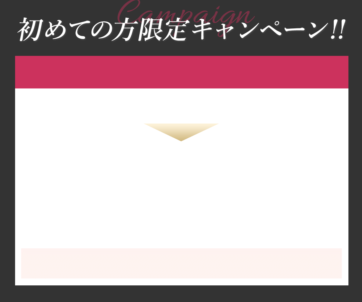 初めての方限定キャンペーン